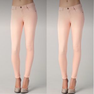 Victoria Beckham salmon pink jeans